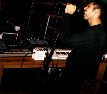 arun ghosh on vocals mike in hand